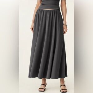 OGL Charcoal Umbrella Maxi Skirt w/ Pockets | Size S